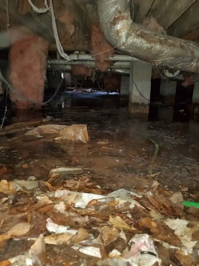 Crawl space flood assessment for Commercial Water Damage Restoration in Hammonton