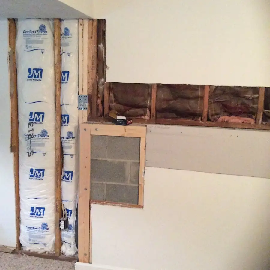 Wall insulation replacement during Contents Cleaning & Restoration in Hammonton